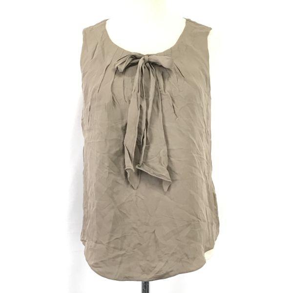 Theory Роскошный женский топ без рукавов из 100% шелка, размер M, бежевый(ИСПОЛЬЗОВАЛ)