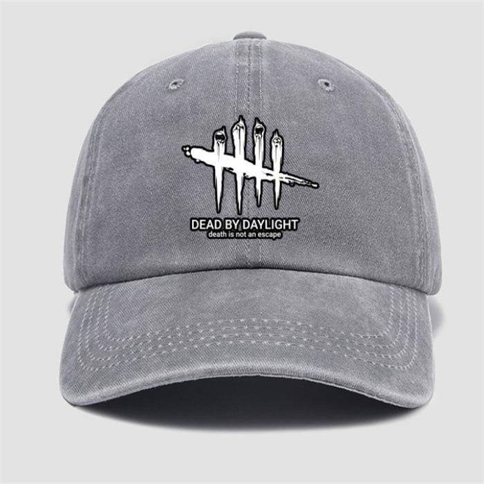 Кепка для косплея Dead By Daylight Винтажный стиль Стирка Мягкий верх Джинсовая шляпа Мужская Женская Регулируемая Спортивная Кепка Папы