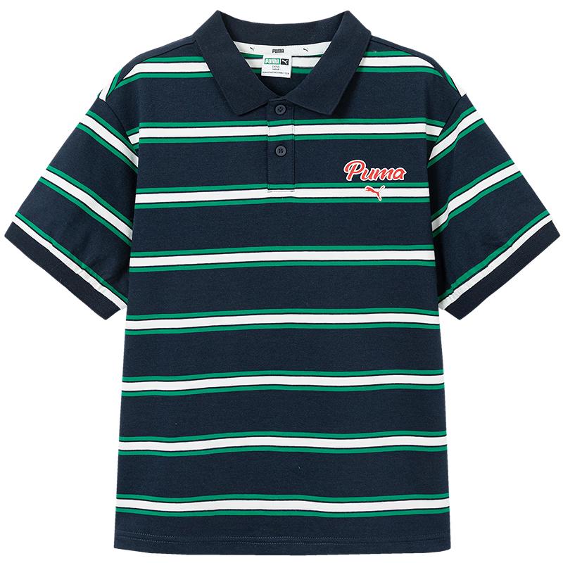 PUMA Kids' Classic Striped Short-Sleeve T-Shirt