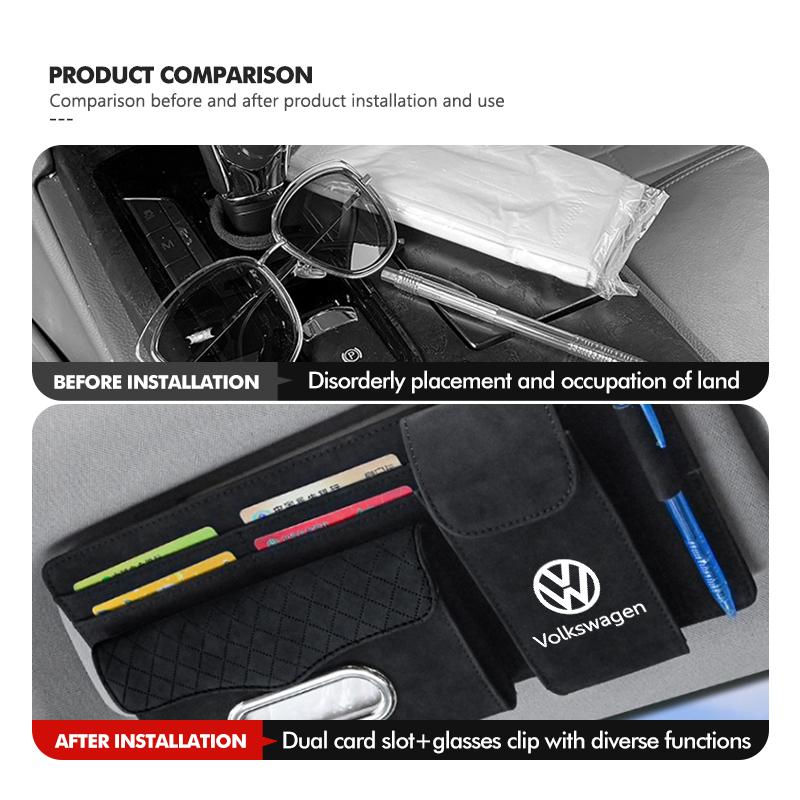 Car Accessories Sunvisor Tissue Box Paper Towel Storage Holder For Volkswagen VW Polo Jetta Sagitar Magotan Passat B5 B6 B7 CC zg8