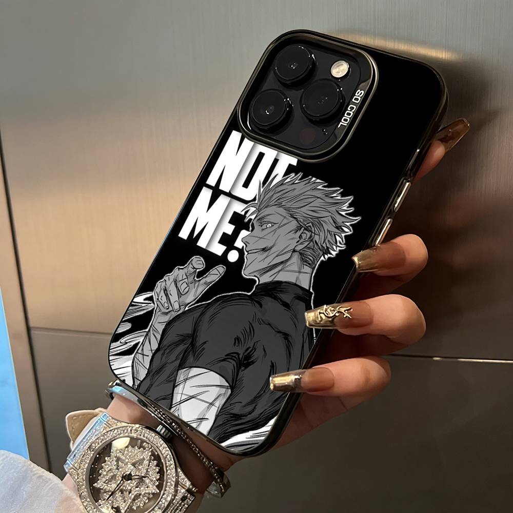 Популярный-Аниме--Магическая Битва Чехол для Телефона Для iPhone 17,16,15,14,13,12,11 Plus Pro Max Цветной Серебристый Чехол для Телефона