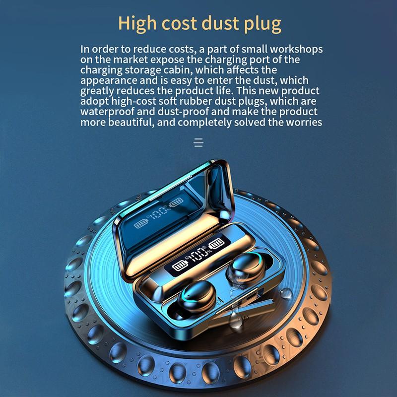 Беспроводная Bluetooth-гарнитура со светодиодной подсветкой и сенсорным дисплеем для упражнений TWS Dual Ear 5.0