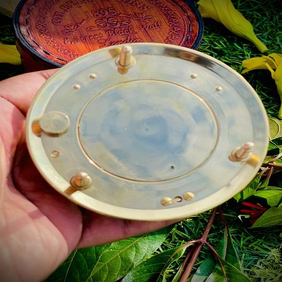 Engraved Compass Brass Nautical Brass Copper Sundial Handmade Working Compass  Travel Gift-Birthday Gift for Him
