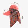 Women Fashion Outdoor Riding Wide Brim Anti-UV Sun Hat Beach Cap Sun Visor Hat Floral Print Caps