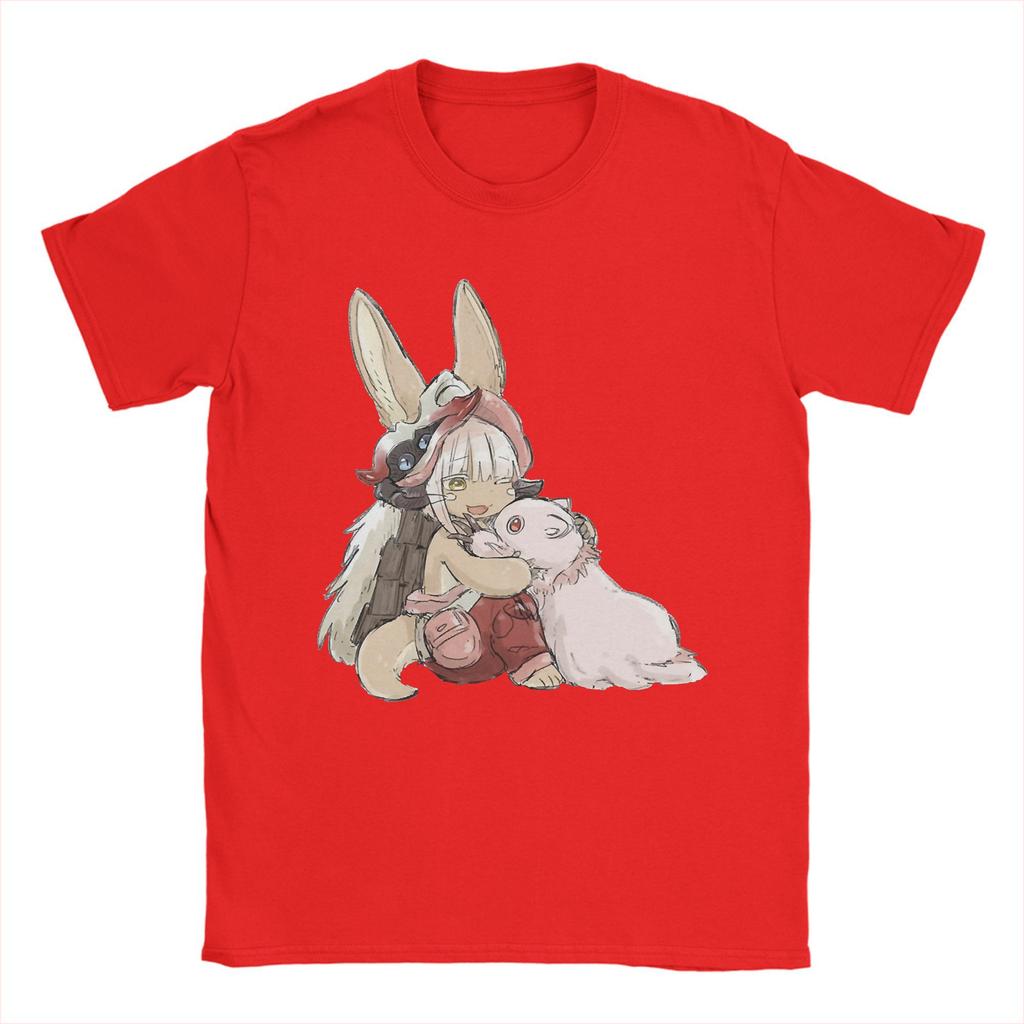 Коричневая футболка Made in Abyss Летняя Футболки Харадзюку Мужская 100% хлопок Круглый вырез 4XL 5XL 6XL Футболки Короткий рукав Y2K Повседневные топы