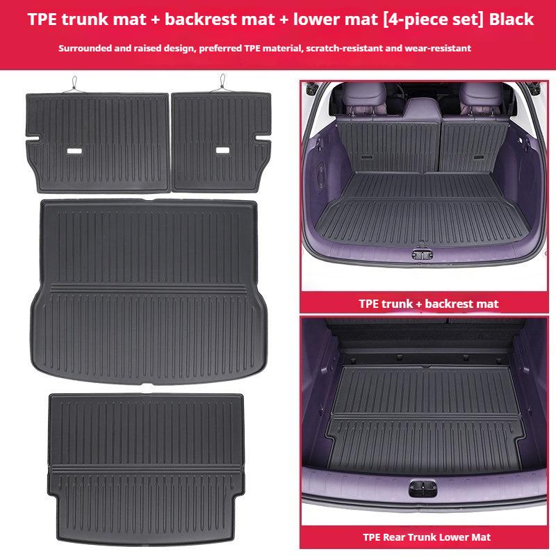 For Leapmoto C10 C16 C11 B10 B01 Lafa 5 Car Rear Trunk Liner Cargo Boot  Mat TPE Trunk Mat Floor Tray Rear Seat Backrest Pad