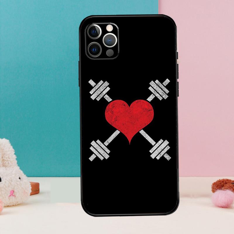 Bodybuilding Gym Fitness Quotes Case For iPhone 14 13 12 11 15 16 Pro Max Mini Plus X XR XS Max Bumper Soft Cover