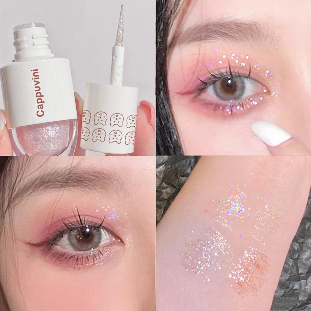 CAPPUVINI Блестящие бриллиантовые жидкие тени для век Sparkle Shine Metal Eye Makeup 6 цветов