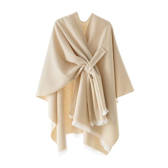 Women Shawl Scarf Solid Color Knitted Shawl Wrap Imitation Cashmere Shoulder Top Sweater Shawl Fashion Accessory