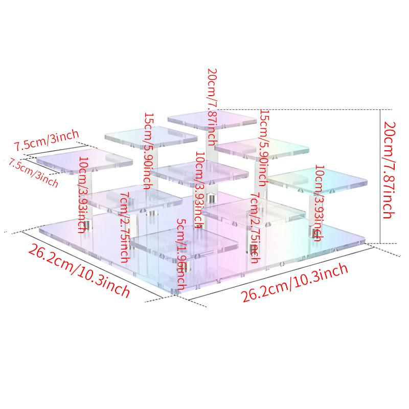 Transparent Acrylic Display Stand for Action Figures, Blind Boxes, Dolls, and Desserts