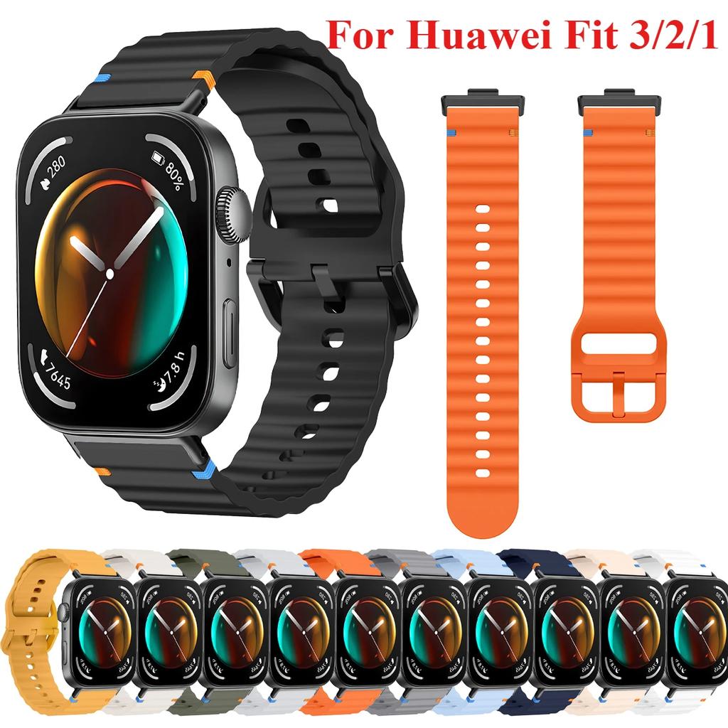 Спортивный силиконовый ремешок для Huawei Watch Fit 3, ремешок для часов, сменный дышащий браслет для Huawei Watch Fit2/1, браслет Correa