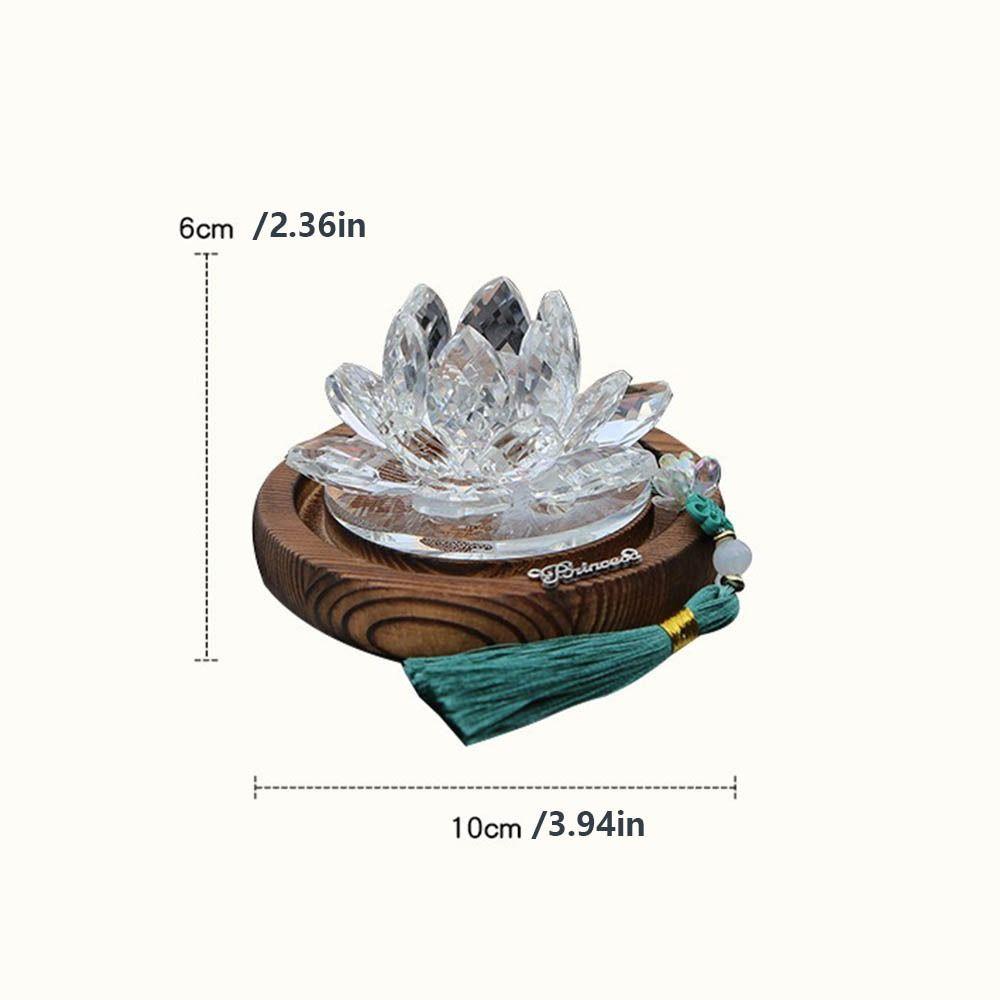 Good Luck Car Center Console Ornament Realistic Crystal Lotus Decoration Truck Supplies