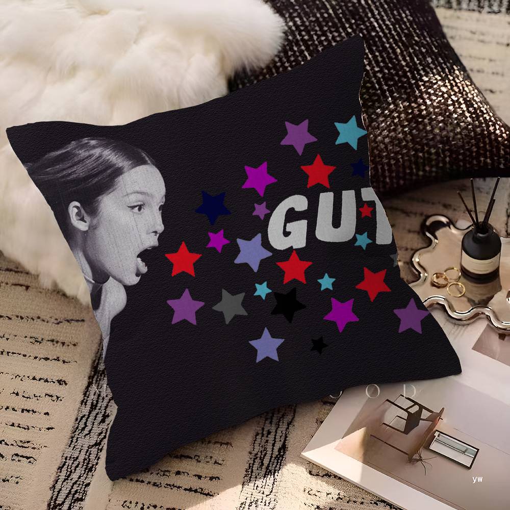 Hot Pop OOlivia Rodrigo Cushion Cover Pillowcase Upholstery Sofa Throw Pillow Home Decor Pillowcas