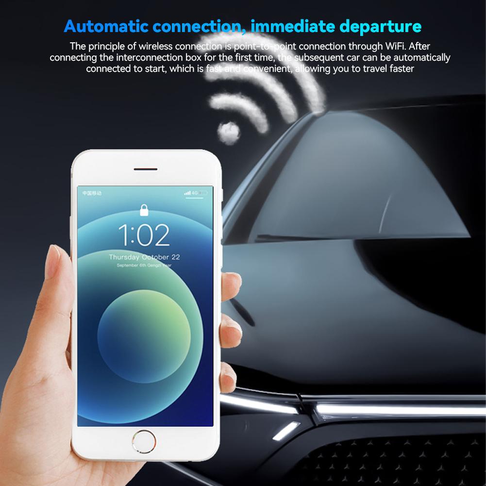 Автомобильный смарт-Android Auto беспроводной Carplay Ai Box адаптер проводной к беспроводному адаптеру Carplay Plug And Play для телефона iPhone