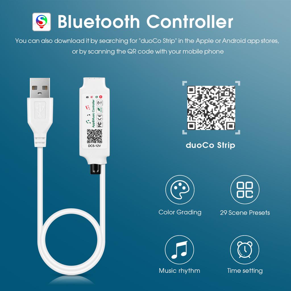 DC5V USB RGB Неоновая светодиодная лента Водонепроницаемая светодиодная неоновая лента Вывеска Bluetooth-приложение и пульт дистанционного управления для декора комнаты ТВ Настенное освещение