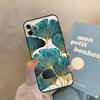 Чехол-органайзер с золотым листом гинкго для iPhone 17 Air 16 15 14 13 11 12 Pro Max 13 mini XR 15 16 Plus 16e Задняя крышка