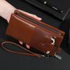 Деловой кошелек в стиле ретро, большая вместимость, мужская универсальная двойная складная сумка, элегантная и незаменимая для ежедневных деловых поездок