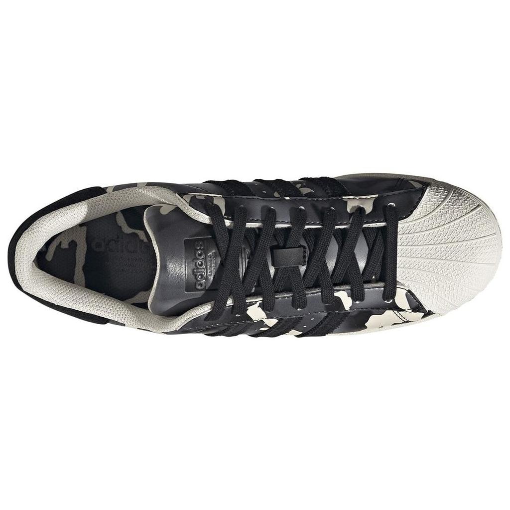adidas Оригинальные унисекс Superstar 'Core Black Cloud White' Камуфляж Черный Белый Повседневная обувь GY2566