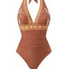 European and American new swimwear, thin and meat-covering swimsuit, women's high-end sense one-piece beach suit, wrap skirt in stock