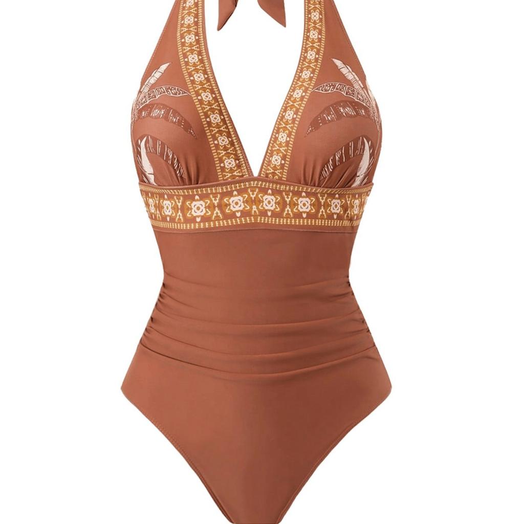 European and American new swimwear, thin and meat-covering swimsuit, women's high-end sense one-piece beach suit, wrap skirt in stock