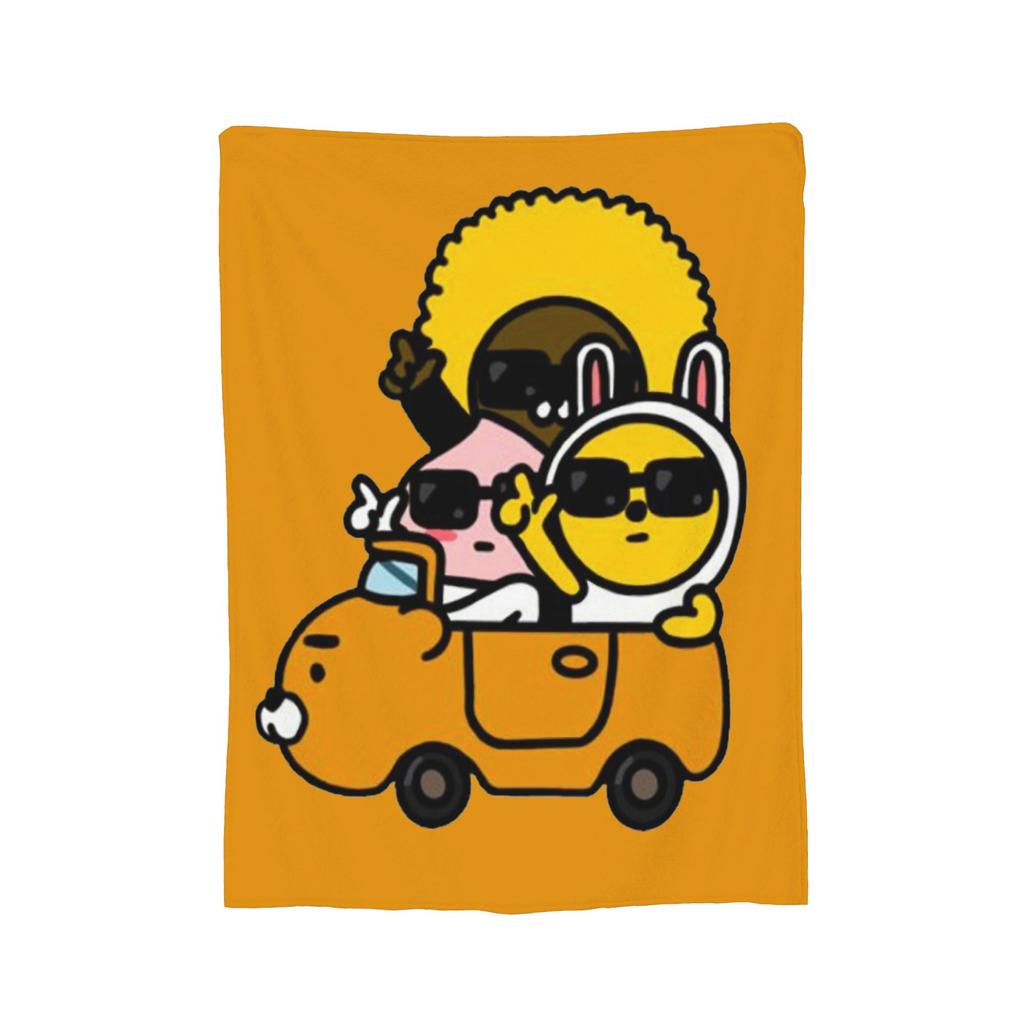 K-Kakaos F-Friends Apeach Heart blankets Fleece All Season Multifunction Warm Throw blanket for Sofa Couch Rug Piece