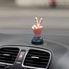 Solar Finger Dancing Car Decor - Creative Moving Hand Motion, Ornament Dashboard With Auto Nodding Toy Novelty K5X4