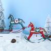 DIY Horse Hanging Iron Christmas Tree Decoration Rocking Horse Pendant  Christmas Tree