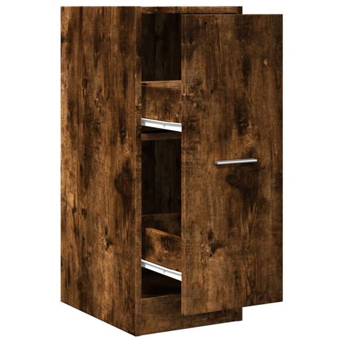 VidaXL Armoire d'apothicaire chêne fumé 30x41x77,5cm bois d'ingénierie, coffre d'apothicaire, meuble d'apothicaire, coffre à 855155