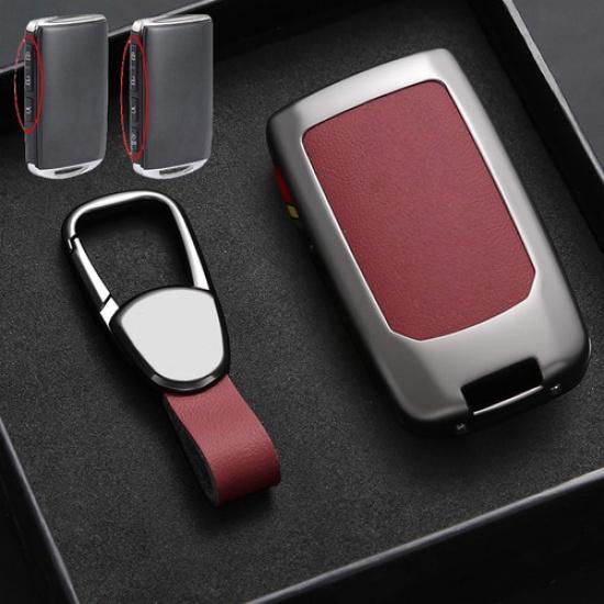 Zinc Alloy Leather Car Key Fob Case Cover For Mazda CX-3 CX-4 CX-5 CX-8 CX-9 3 6