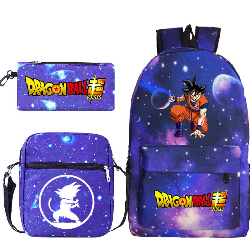 Драгонболл драгонболл набор из трех предметов анимационная периферия новый набор пеналов досуг студенческий рюкзак