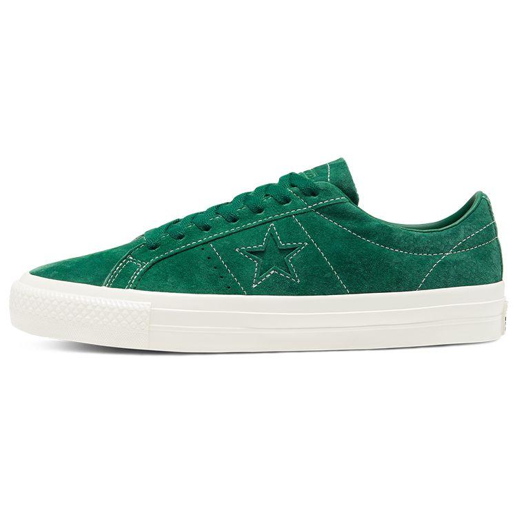 Converse One Star Round Toe Lace-Up Fashion Casual Non-Slip Shock Absorbing Low-Top Skate Shoes Unisex Sneaker Dark-Green 168654C