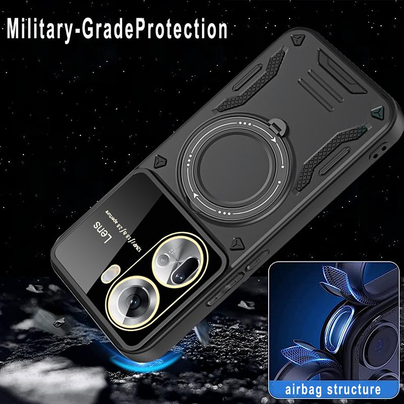 Роскошные магнитные чехлы-подставки для OPPO Rneo 8T 10 Pro 11 11F 12 Reno 13 Pro 13F Бронированные противоударные мягкие бамперы Жесткий противоударный чехол