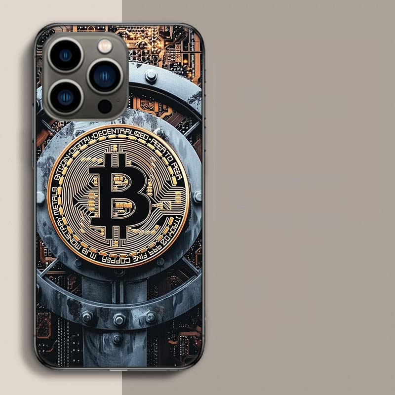 Bitcoin Money Phone Case For Iphone 17 Air 15 Pro 14 Plus 16 Pro Max 17E 16E 12 13 Mini 11 Cover Cute Fundas
