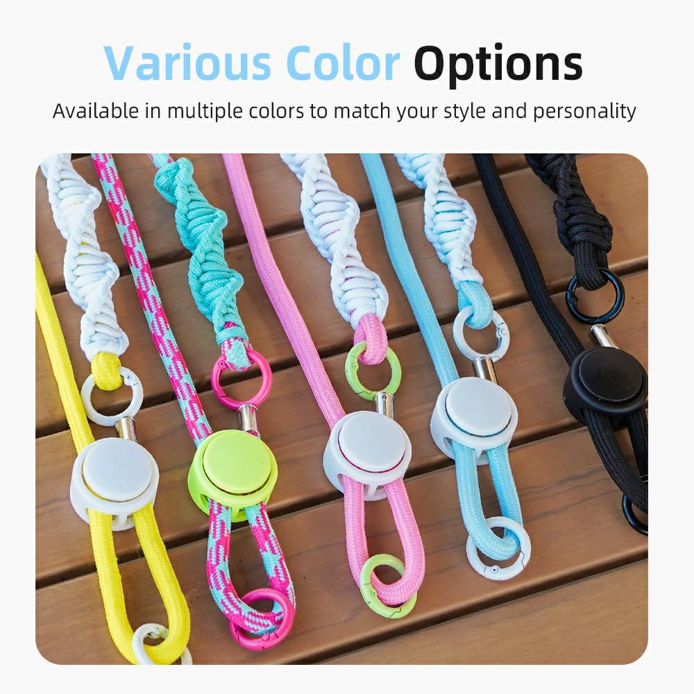 BRDRC For DJI Osmo Pocket 3 Adjustable Strap Crossbody Nylon Woven Safety Lanyard with Aluminum Alloy Lock Buckle