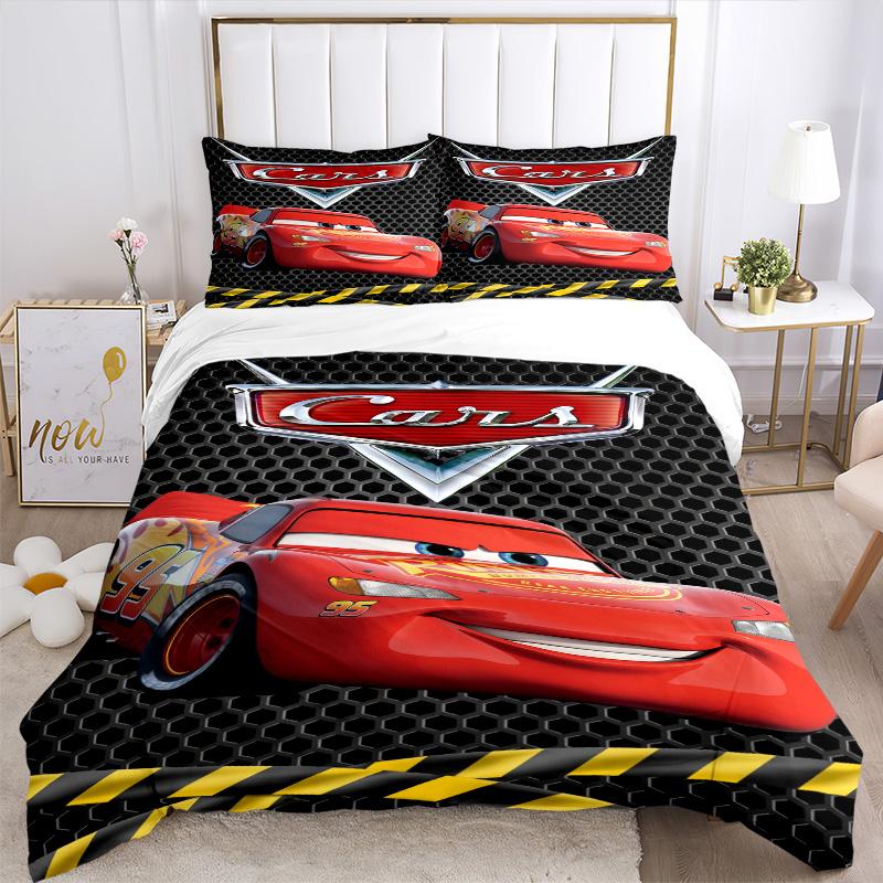 Cars Movie Poster Print 3Pcs Bedding Setduvet Cover With 2 Bedropillowcase Home Birthday Gift