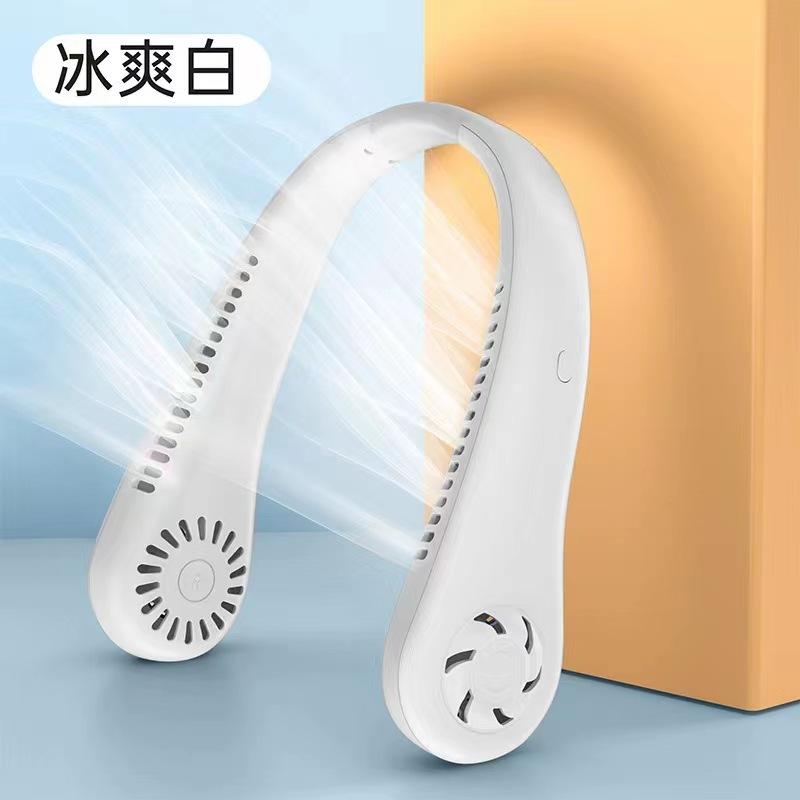 1200 мАч Мини Воздушное Охлаждение Маленький Вентилятор Портативный Уличный Спорт USB Большой Ветряной Беспроводной Безлопастной Вентилятор На Шею