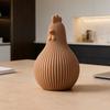 3D-печатное пасхальное украшение Вертикально-полосатое Яйцо Фигурка Цыпленка для Весенней Полки Дома Каминного Камина Настольная Центральная Композиция