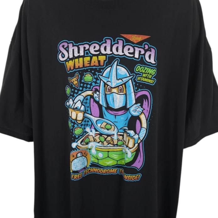 Teenage Mutant Ninja Turtles 100% Cotton T-shirt Mens Tees Top Mens Size 4XLT Black Shredderd Wheat Cereal