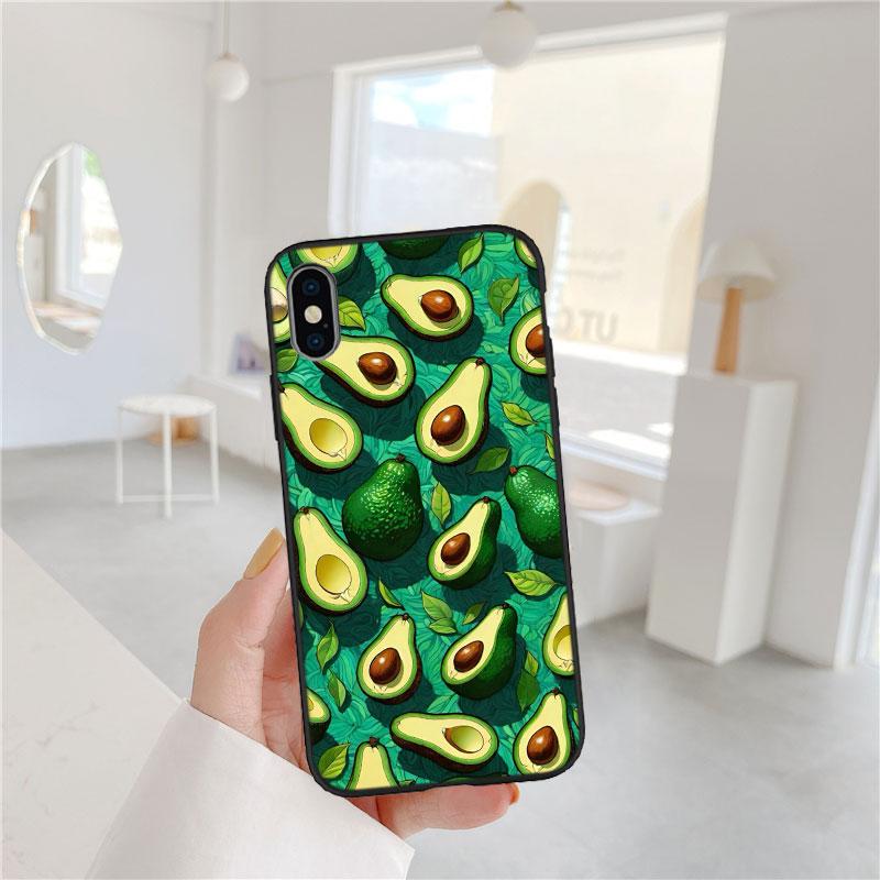 CJ13 Avocado fruit art Phone Case for Samsung Galaxy A11 A12 A13 A15 A52S A53 A55 A56 A70 A71 A72 A73 F06 F16 F56 S10 Plus S10e