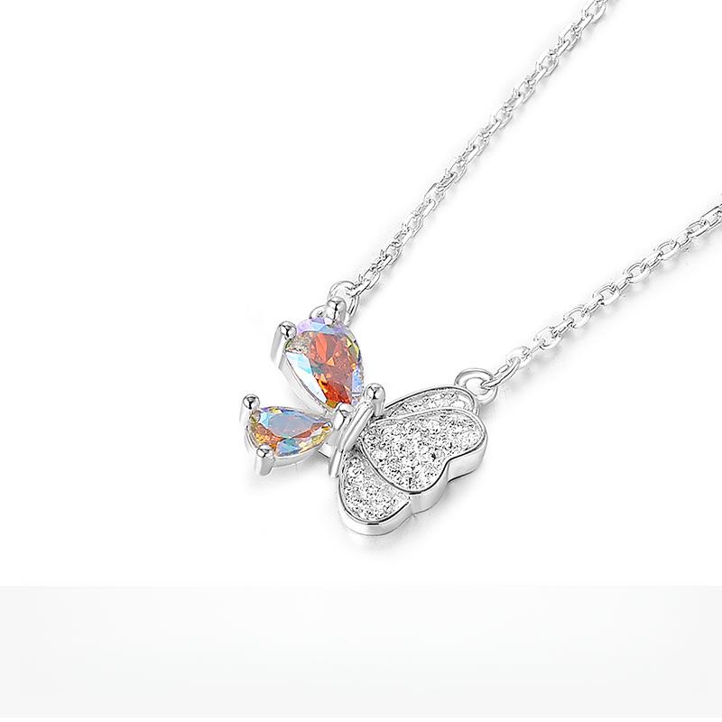 Ожерелье-бабочка в стиле люкс, женское, с маленьким дизайном, чувство высокого уровня, цепочка-воротник, подарок девушке на Циси