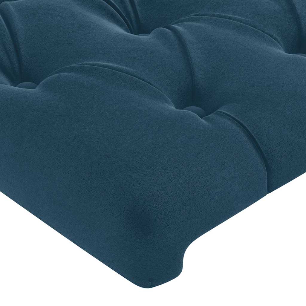 Wingback Headboard Dark Blue 183x23x118 128 cm Velvet