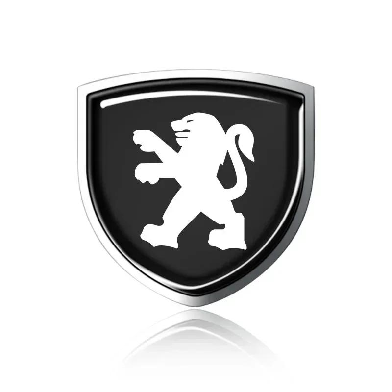 Car Sticker Car Metal Sticker Custom Shield Car Rear Trunk Shield Emblem Badge Sticker For Peugeot 206 207 307 3008 2008 308 407