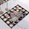 Valentine's Day Heart Table Mat Cartoon Gnome Rose Romantic Placemat for Romantic Date Love Party Valentine's Dinner Home Decor