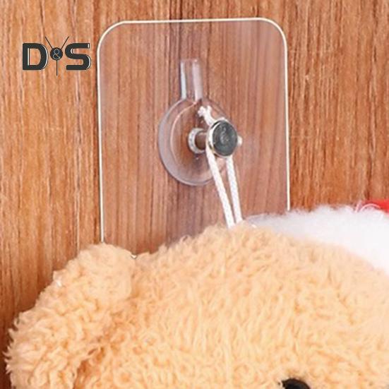 10Pcs Drill Free Adhesive Hooks Strong Load-bearing Waterproof Easy To Install Picture Hangers Wall Mount Screw Hooks