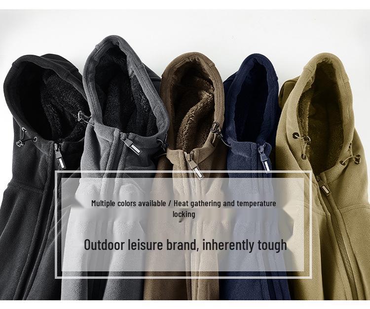 Мужская повседневная куртка Jeep Sherpa Fleece 2025 - Верхняя одежда с капюшоном Осень/Зима