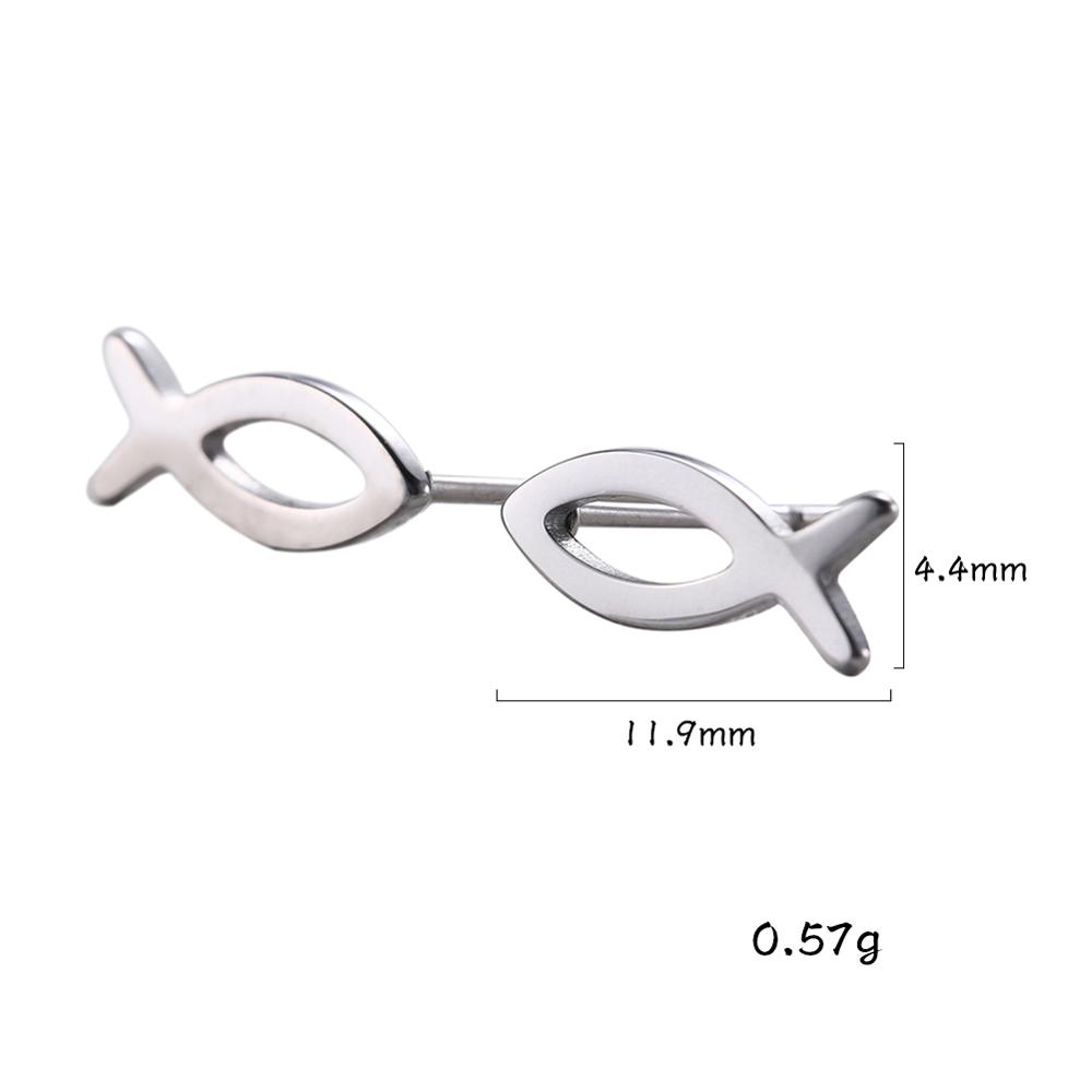 Xiaomi Skyrim Cute Animal Stud Earrings Flamingo Hedgehog Deer Chihuahua Rhinoceros Cat Fish Dog Paw Black Stainless Steel Earring Gift