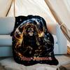 1PC Custom Name Lion Family Space flannel blanket versatile,all-season throw suitable for the living room,bedroom,camping,travel,and gift