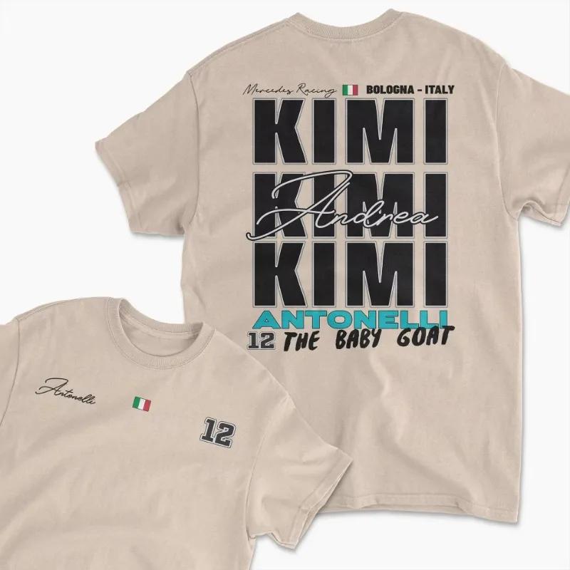 2025 Kimi Antonelli Italian Racing Athlete T-Shirt Men Women Cotton Tees Short Sleeve Summer Sports Tops Streetwear Clothing Men