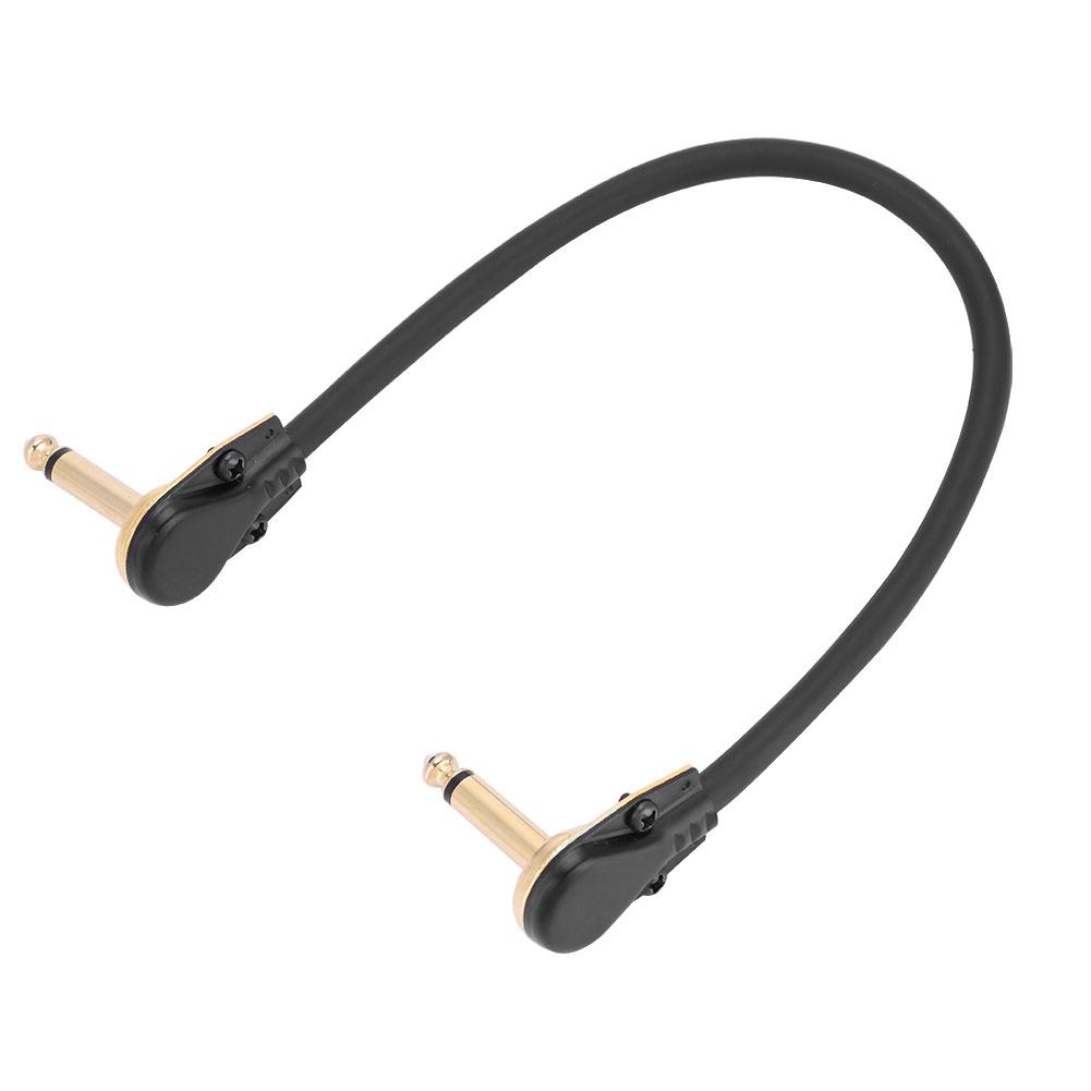 Прочный 30см Кабель-патч для педалборда гитарных эффектов 1/4 Плоский Угловой штекер