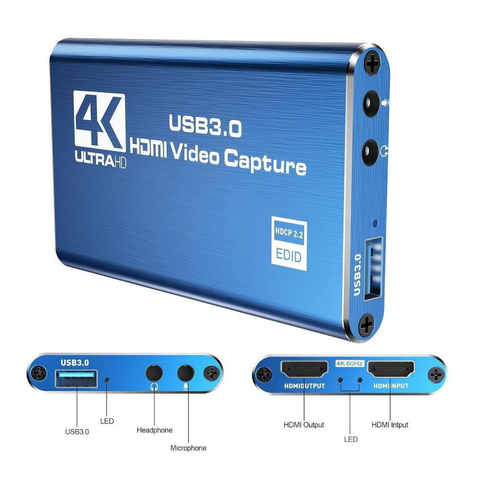Карта захвата HD-видео USB 3.0 HDMI для мобильного и ПК-гейминга, прямой трансляции, записи, совместимая с чипом 2131 Захват HDTV
